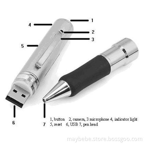 Spy Pen camera - Secret Agent Pen Camcorder with Audio 2-4GB